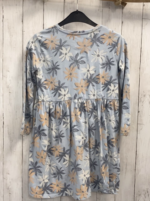 Noppies  Kleid  Gr. 134  hellblau bunte Blumen Schrift 