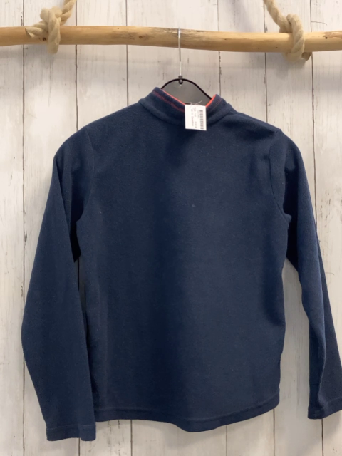 Decathlon Pullover  Gr. 140  blau Fleece roter Reißverschluss 