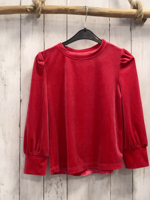   Pullover  Gr. 122  rot Samt 
