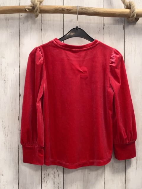   Pullover  Gr. 122  rot Samt 