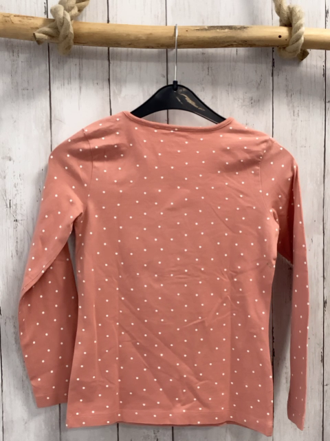   Langarmshirt Gr. 128  lachs weiße Punkte Plüscheichhörnchen 
