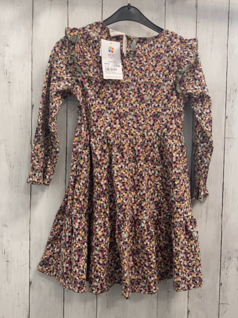 neu  Kleid  Gr. 122/128  kiwi bunte Blumen Rüschen
