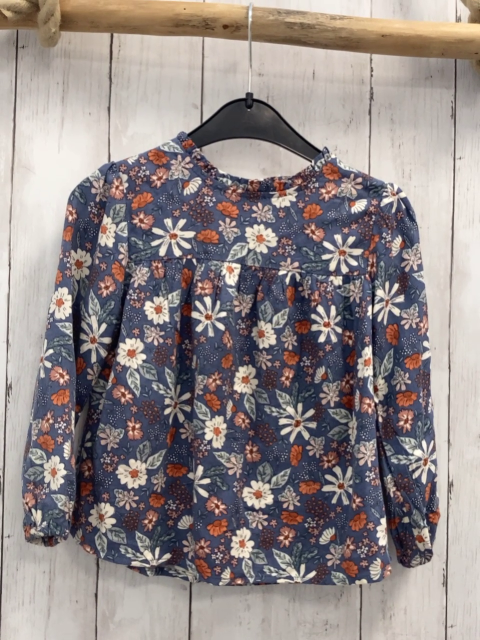 Vertbaudet  Bluse  Gr. 104  blau Blumen 