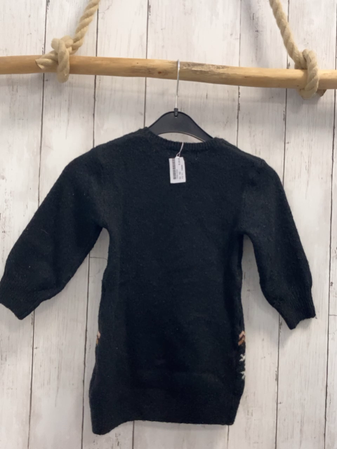 H&M  Kleid  Gr. 92  schwarz Strick Tiere Kristalle weiße Punkte 