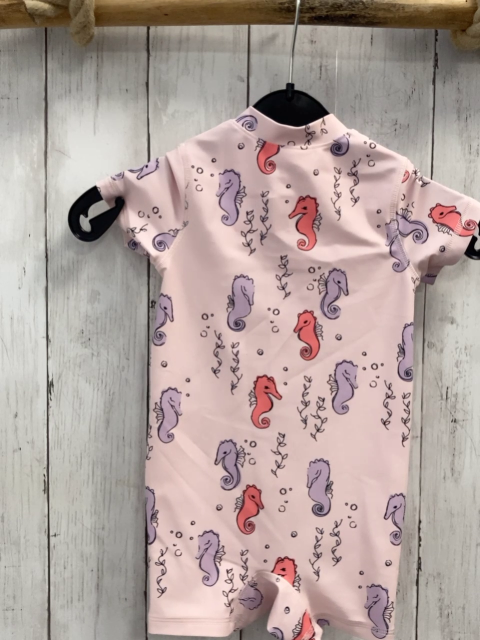 H&M  UV-Schutzoverall Gr. 74  rosa bunte Seepferdchen 