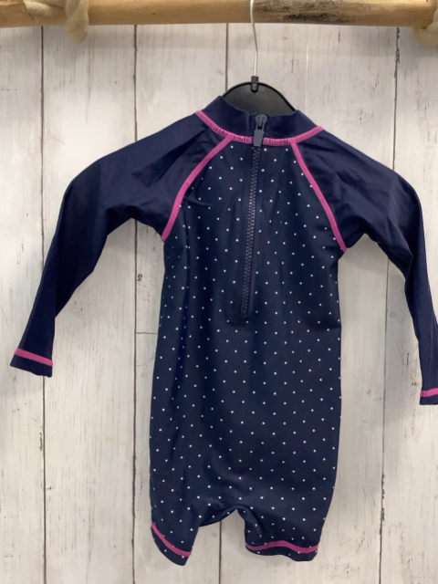 Disney  UV-Schutzoverall Gr. 80  blau weiße Punkte Minnie Mouse pink Nähte 