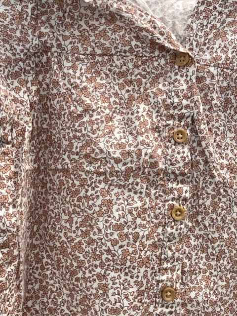 H&M  Bluse  Gr. 80  weiß hellbraune Blumen 