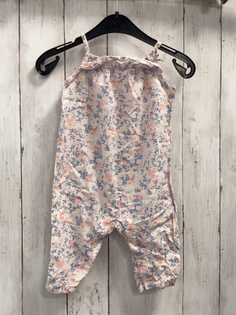 H&M  Jumpsuit Gr. 68  rosa hellblau hellrot weiße Blumen 