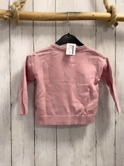 H&M  Strickjacke  Gr. 80  rosa Lochmuster 