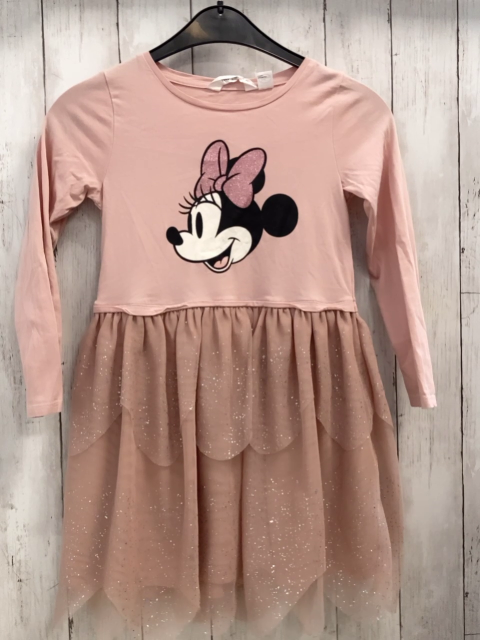 H&M Kleid Gr. 122  rosa Mickey Mouse Tüllrock mit Glitzer