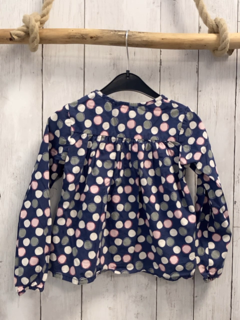 Obaibi Bluse  Gr. 116  blau bunte Kreise