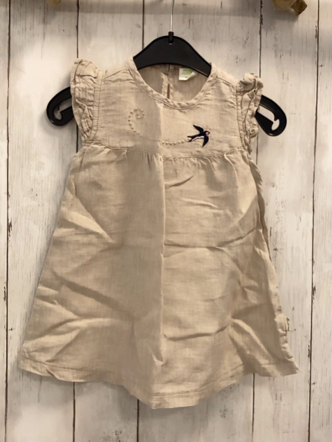 Alana  Kleid  Gr. 80  hellgrau Rüschenärmel Vogel