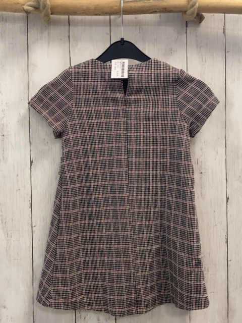 zara Kleid Gr. 110  grau rot schwarz gemustert