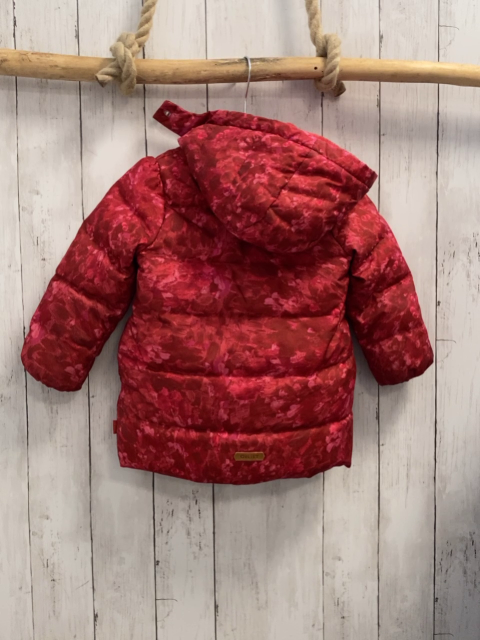 Oilily  Winterjacke  Gr. 92  weinrot rosa gemustert rotes Plüschfutter 