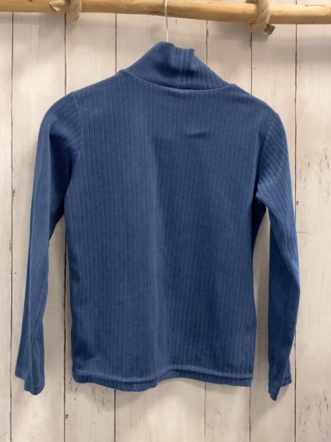 Uniqlo  Pullover  Gr. 146  blau Rippen Nicky Rollkragen 
