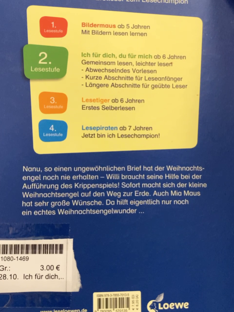 Ich für dich, du für mich Buch Breife an den Weihnachtsengel