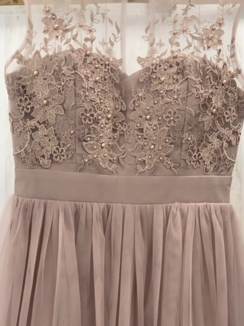 Little Mistress Kleid Gr. 34  Altrosa Tüllrock Spitze Perlen