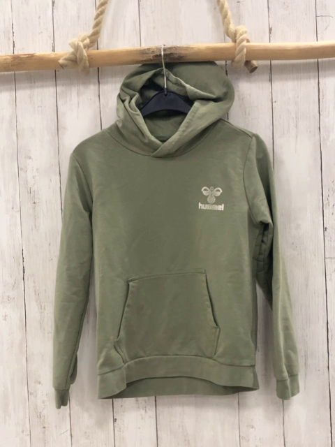 Hummel Pullover Gr. 140  oliv Kapuze