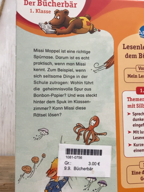 Bücherbär  Buch Missi Moppel Krimigeschichten 