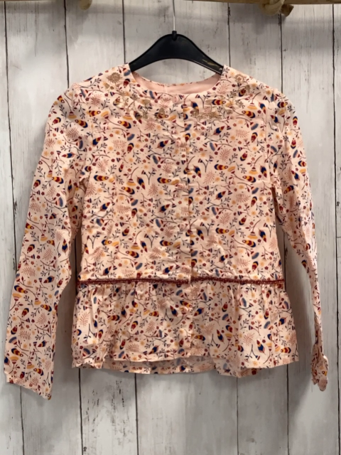 Sergent Major  Bluse  Gr. 134  rosa bute Federn 