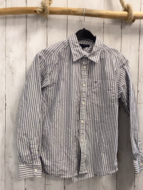 Tommy Hilfiger Hemd Gr. 146  weiß blaue Streifen
