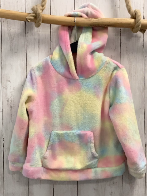 H&M  Pullover  Gr. 110  gelb mint helblau orange rosa hellgrün gemustert Plüsch Kapuze 