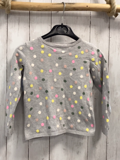 H&M  Pullover  Gr. 110  grau Strick bunte Punkte 
