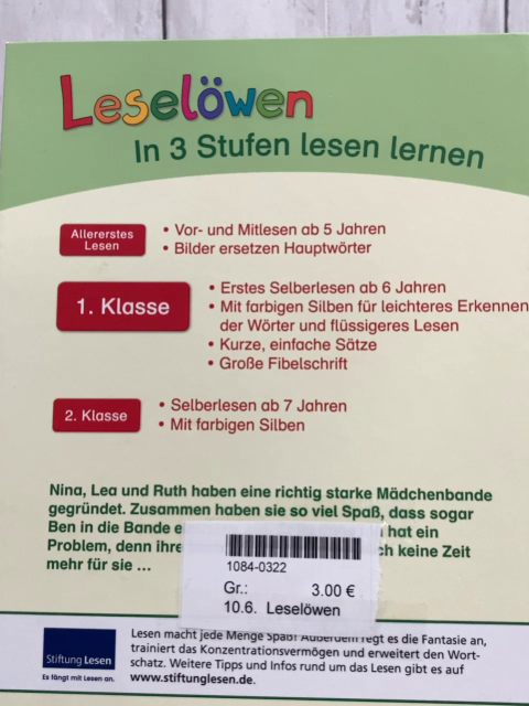 Leselöwen  Buch Freundinnengeschichten 