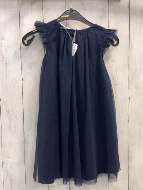 H&M  Kleid  Gr. 122  blau Tüllüberkleid mit Glitzerpunkten 
