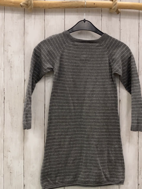 Name it  Kleid  Gr. 128  grau silber Streifen Strick 