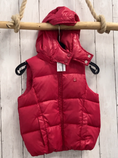 Benetton Weste  Gr. 110  rot Kapuze 