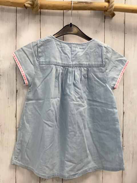 Vertbaudet Sommerbluse Gr. 128  hellblau Stickerei