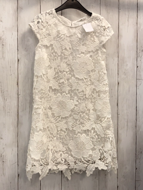 H&M Kleid Gr. 122  weiß Häkelei