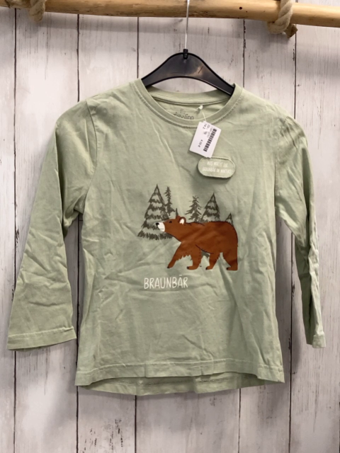   Langarmshirt  Gr. 110  mint Bär Tannen 
