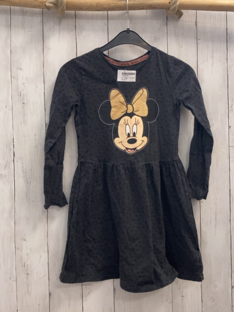  Kleid Gr. 122  grau Leoprint Minniie Mouse