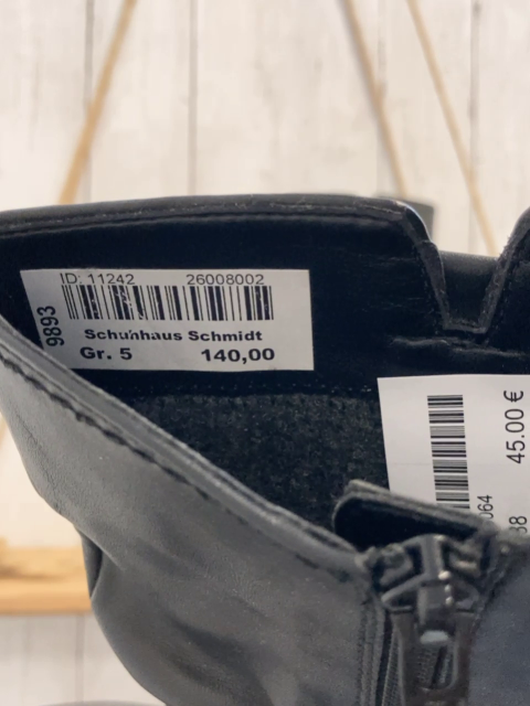 Gabor  Stiefel Gr. 38  schwarz NP 140 € Schaft 26 cm, Absatz 45 mm Sohle verschmutzt sonst neuwertig 