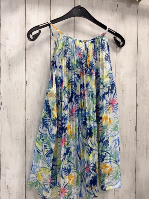 Only  Sommerbluse  Gr. 34  weiß bunte Bläter Blumen 