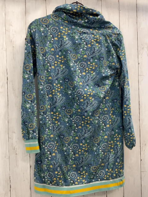   Kleid  Gr. 158/164  petrol Blumendruck 