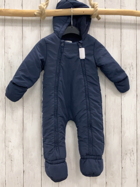 Vertbaudet  Winteroverall Gr. 74  blau Fleecefutter 