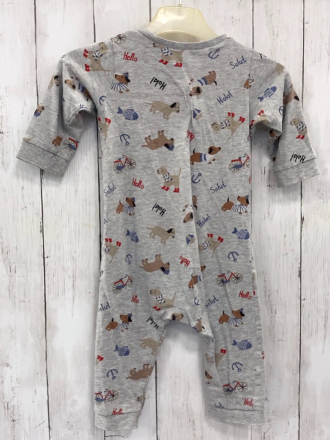 H&M  Schlafanzug  Gr. 80  grau Hunde Schrift 