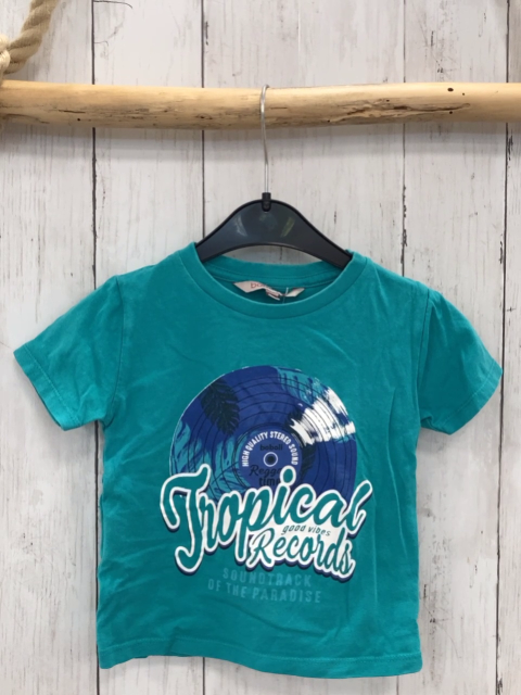 Boboli T-Shirt Gr. 92  türkis Schallplatte