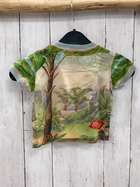Oilily T-Shirt Gr. 80  grün blau grauer Bund Jeep