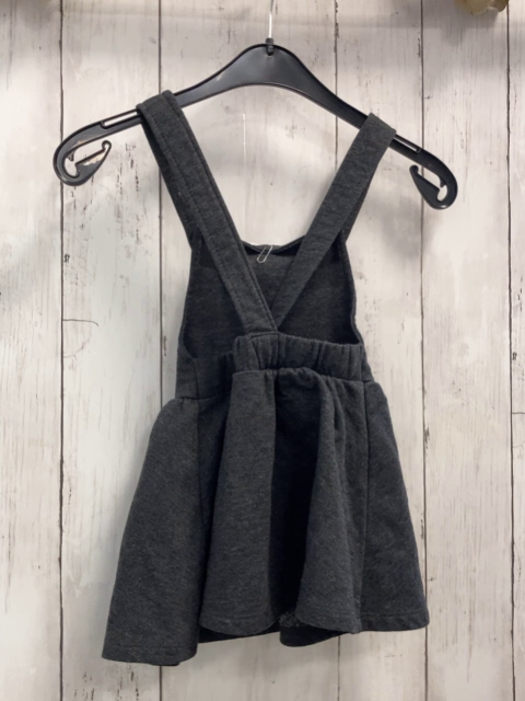   Trägerrock Gr. 92  grau Katzenkopf goldenes Glitzerherz 