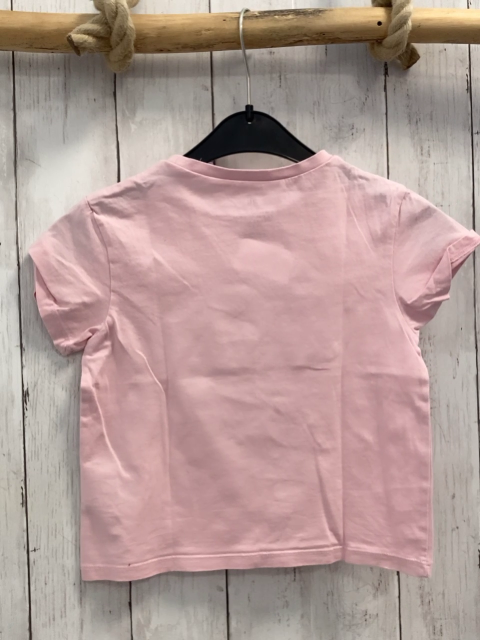 H&M T-Shirt Gr. 98  rosa Einhorn mit bunter Mähne mit Glitzer 
