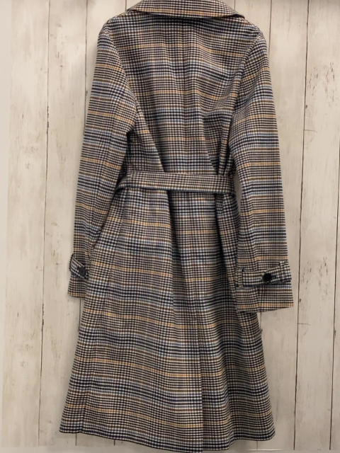 Gerry Weber  Mantel  Gr. 36  schwarz weiß ocker hellblau kariert 