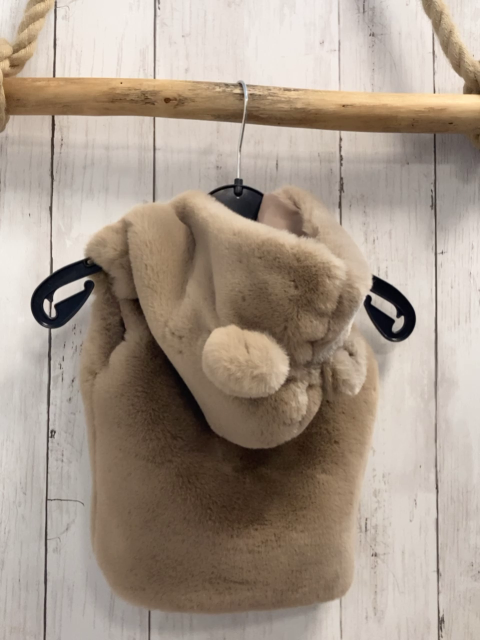 H&M Weste Gr. 68  braun Plüsch Kapuze mit ohren