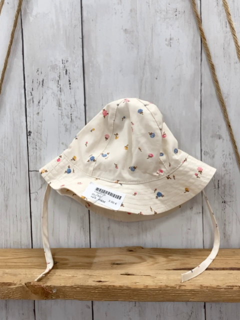 H&M Hut Gr. 62  beige Blumen