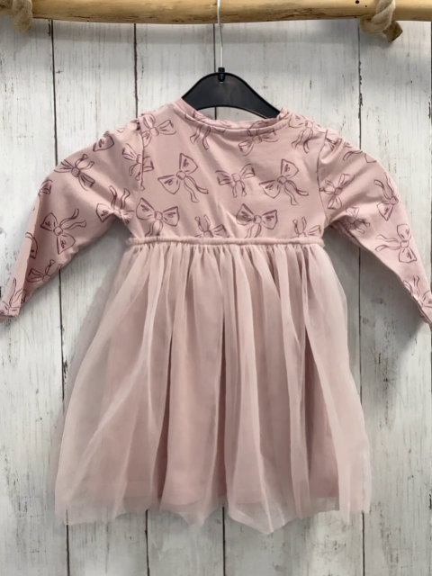  Kleid Gr. 80  rosa Schleifen Tüllrock