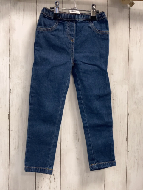   Jeggings  Gr. 98  blau jeans orange Nähte 