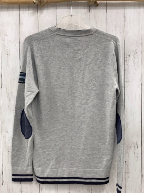 Key Largo  Pullover  Gr. 170/176  grau Strick Aufnäher Schrift Polo Club 